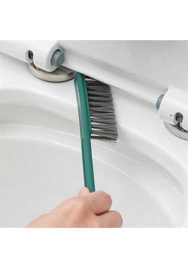Yeşil 4'ü 1 Arada Silikon Tuvalet Fırçası Seti, Silikon Tuvalet Fırçası Yeşil