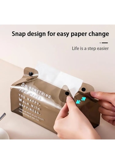 Beyaz Şeffaf Pvc Dikdörtgen Doku Kutusu İskandinav Kutu Mendil Dispenseri Yatak Odası Mutfak Masaüstü Kağıt Peçete Tutucu Organizatör Ev Dekor