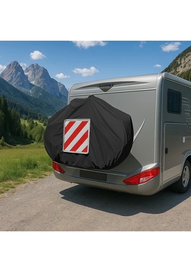 Honeybeeshop Siyah 1 Veya 2 Bisikletli Karavan Bagaj Bisiklet Kılıfı Dayanıklı Su Geçirmez