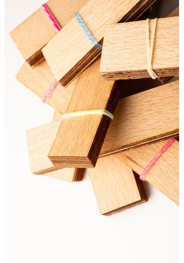 Ahşap Mum Fitili - 30 Adet 20mm X 100mm X 0,5mm Kahverengi