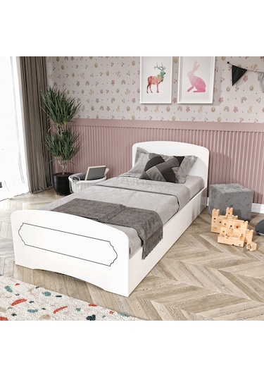 Hayal Tek Kişilik Mdf Karyola Beyaz