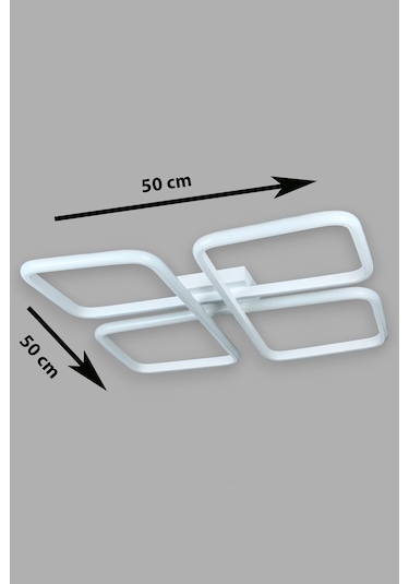 Specula Beyaz Renk Mutfak - Salon Beyaz Ledli Avize Beyaz