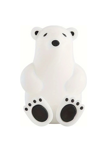 Willowhaven Bej Renk 3d Kutup Ayısı Diş Fırçası Askısı Delme Gerekmez Vantuzlu Banyo Aksesuarı Bej Renk