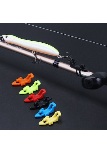 Jeehugo 10 Adet Mavi Balıkçılık İğne Tutucu - Kauçuk O Ringli Abs Malzeme - İğne Ve Yem Sabitleyici Kamış Uyumlu