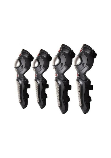 Europe Standart Titanyum Lüx Mafsallı Dizlik Dirseklik Set Rahat Bacak Kol Koruma Knee Pad 1966 Standart