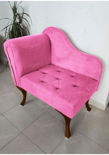 Yeni Model Tekli Köşe Koltuğu Josefin Bench Ceviz Ayak Laci