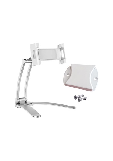 Suntek Duvara Monte Masaüstü Cep Telefonu Tablet Tutucu Stand Gümüş S