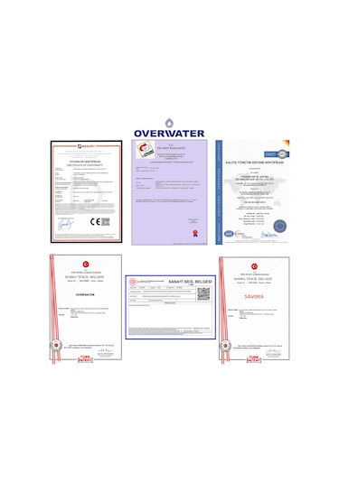 OverWater Kapalı Kasa Su Arıtma Cihazı 5 Li Inline Filtresi Seti 5 Aşamalı Özel Sarım Membran Filtre
