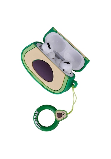 Mobilefix Air-pods Pro 2 Tpu Kabartma Figürlü İpli Airbag 37 Silikon Kılıf-kahverengi Kahverengi