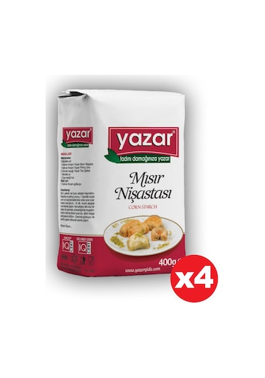 Yazar Mısır Nişastası 4 x 400 G