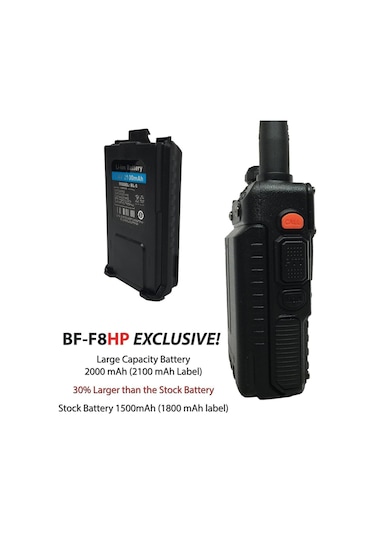 Valkyrie Baofeng BF-F8HP Dual Band 8 W Profesyonel El Telsizi - 3. Nesil Uv-5r