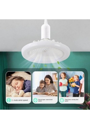 Flybuy Yatak Vantilatörü Uzaktan Tavan Oturma Odası Odası Mutfak Lambası Kumanda Kısılabilir Işık İle İçin Fan E27 E27 Celing Akıllı Cb Beyaz