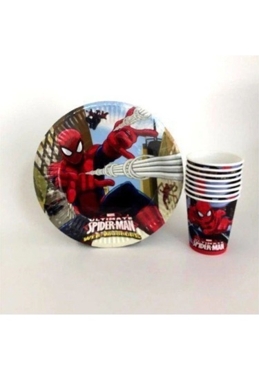 Spiderman 16 Kişilik Doğum Günü Set Parti Seti Konsept Parti