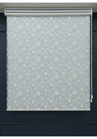 Çift Mekanizmalı Tül+stor Güneşlik Perde Çiftli Sistem - 2 Perde Tek Ürün Beyaz1