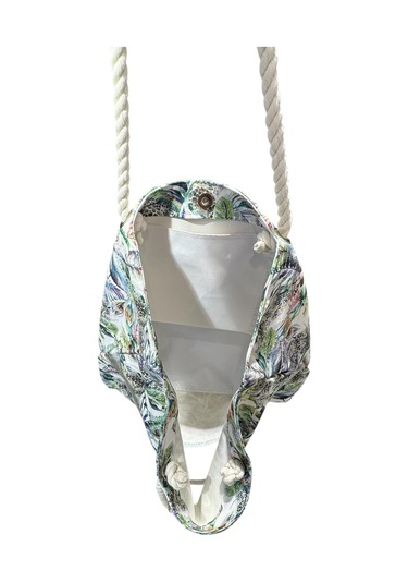 Monte Lui 1011 Plaj Çantası Yapraklı Desenli Çok Renkli