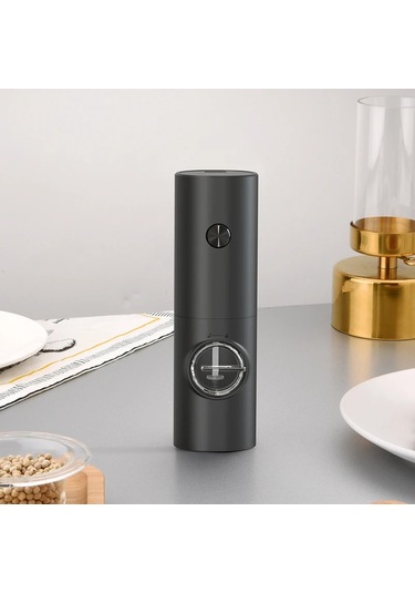 Jialan Elektrikli Karabiber Öğütücü Baharat Öğütücüler Siyah