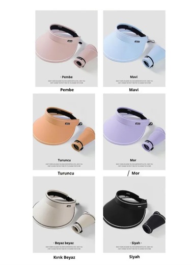 Snapbuy Uv Korumalı Yazlık Kadın Vizör Şapka, Katlanır, Şık Ve Kullanışlı Naturel