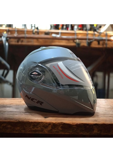 Ncr-158 Çene Açılır Gözlüklü Ece Belgeli Kask Nardo Gri