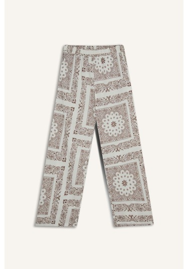 Defacto Regular Fit Şal Desenli Plaj Pantolonu-fall İn Love F8336ax25hsbn166 Kahve