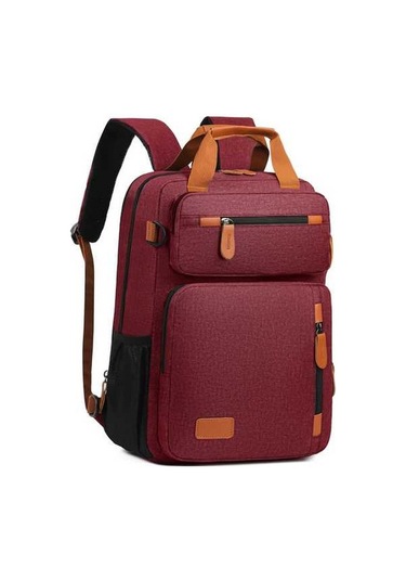 Novahub Büyük Kapasiteli Su Geçirmez Sırt Çantası - 15.6 Laptop Çantası, Seyahat Ve İş İçin Ergonomik Tasarım Kırmızı, Çoklu Bölümlü Depolama Kırmızı