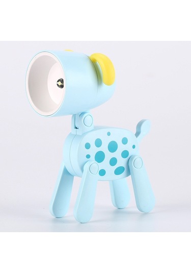 Yystore Gece Lambası Mini Masa Lambası Ktx-837948 Karikatür Evcil Hayvan Şekli Mavi