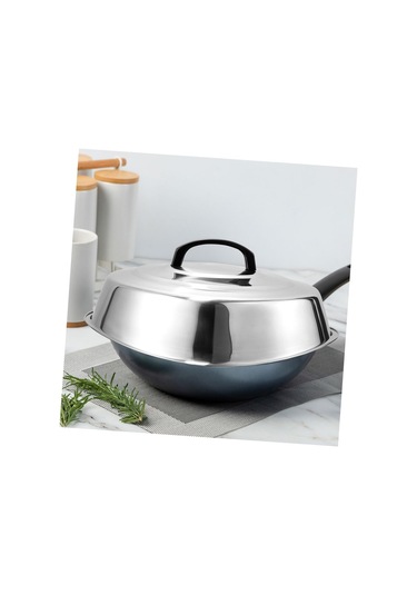 32cm Uzunluğunda Pot Kapağı 2 Adet Paslanmaz Çelik Tava Kapakları Ev Pişirme İçin Metal Tencere Kapağı Metal