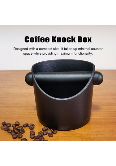 Fosenze Kahve Telve Kutusu Siyah - Gürültü Emici Kauçuk Bar İle Abs Malzeme, Kompakt Ve Dayanıklı Siyah