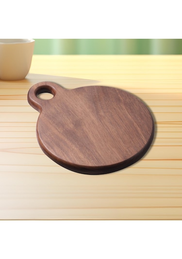 Homyl Ahşap Kesme Tahtası Kolay Saklama Biftek Sebze Peynir Yuvarlak