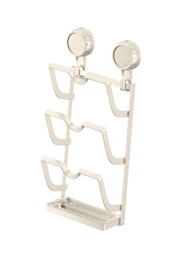 Suntek Paslanmaz Çelik Vantuzlu Tencere Kapağı Düzenleyici Beyaz