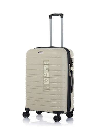 Hotowa Gold Pp Valiz 8010 Ekru Tsa Kilitli Büyük Boy Beyaz