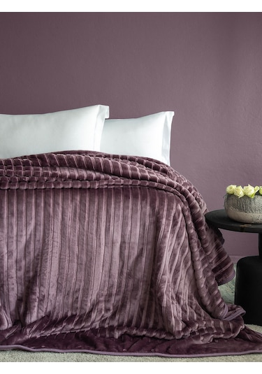 Bedline Gentle Battaniye Damson 200 220 Cm Gül Kurusu