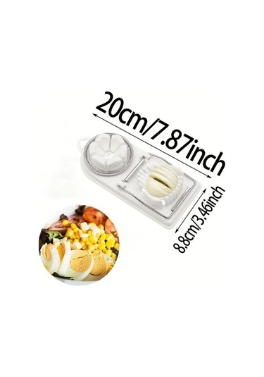 Trendooze Gaojunshop01 Beyaz Yumurta Dilimleyici 2 Başlı, Hediyeli Set Beyaz