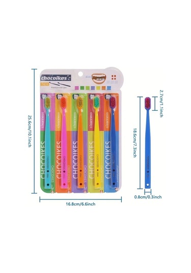 Yuqing 5'li Çikolata İsviçre Bakımı Yumuşak Naylon Kıl Diş