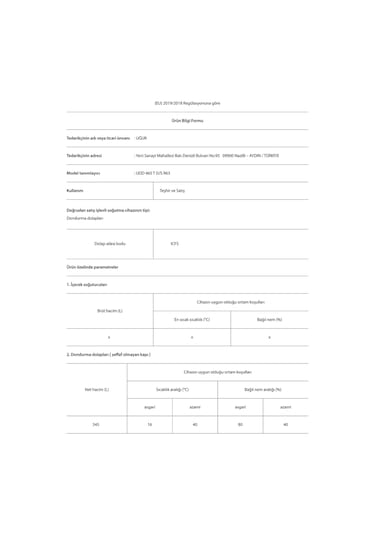 Uğur UDD 465 T D/S R63 Yatay Derin Dondurucu