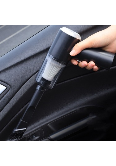 Jeemson Kablosuz El Fırçası Süpürge 120w 6000pa, Araç/ev/ofis İçin, Islak-kuru Kullanım, Led Işık, 2000mah Pil, Siyah