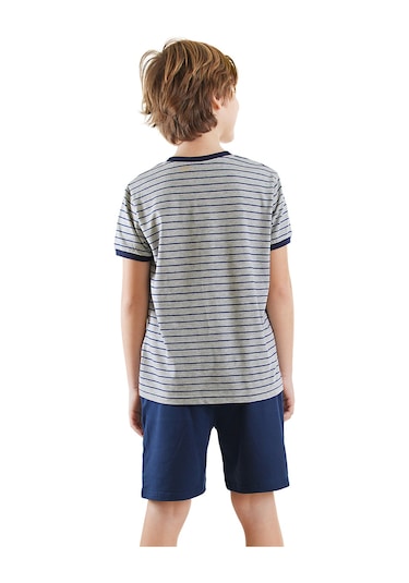 Denokids Erkek Çocuk Basic T-shirt Şort Takım Renkli Çok Renkli
