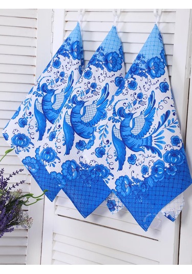 Kuz'kina Hatka Mutfak Havlular Seti 3 Adet 226475626 Mavi