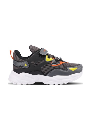 Slazenger KAJAL I Çocuk Cırt Cırtlı Koyu Gri Sneaker