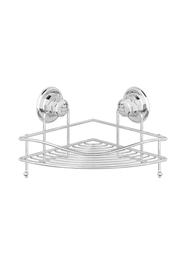 Teknotel Tek Katlı Vakumlu Banyo Duş Köşe Rafı Krom Dm250 Krom