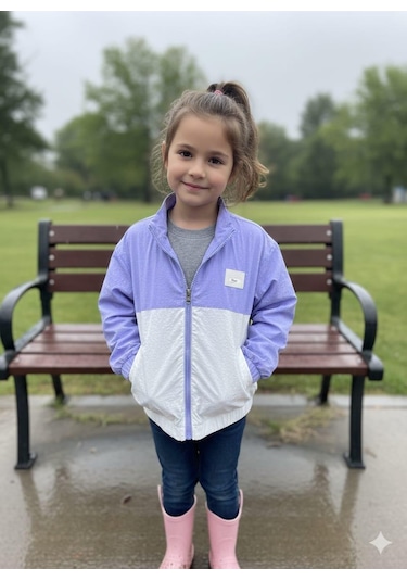 Benitto Kids Kız Çocuk Mevsimlik Yağmurluk Ceket 51359 Mor