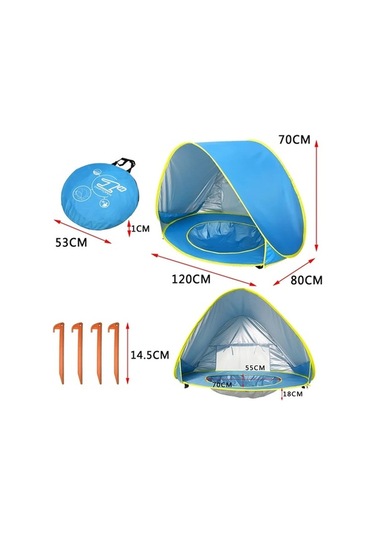 Tongxida Havuz Uv Koruma Suntent Pop Up Gölge Havuzu Bebek Plaj Çadırı A Pink Pembe/ Pembe