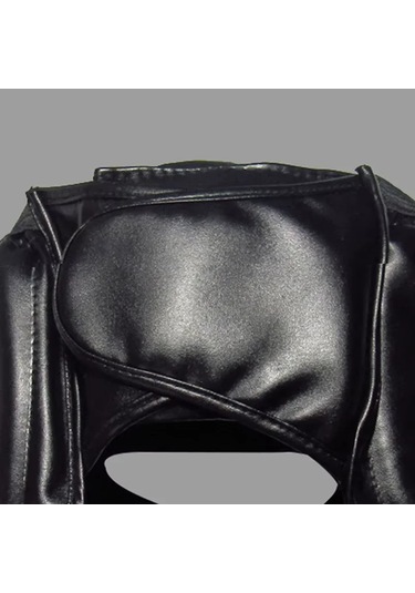 Tam Kapalı Kalınlaşmış Boks Kaskı Erkek Kadın Yetişkin Karate Siyah