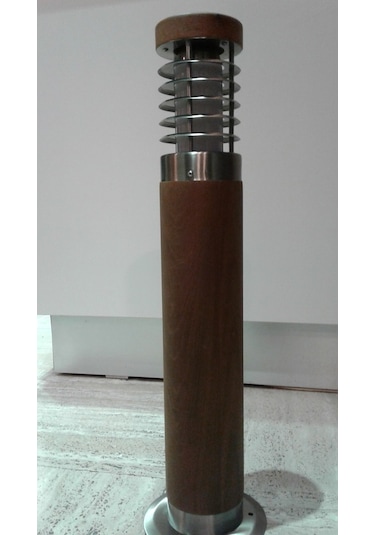 Teak Ağacı E27 Bahçe Aydınlatma Bollard Kahverengi