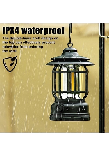 Tongxida Özel Yt1030 Açık Hava Retro Kamp Işığı Acil El Lambası Siyah Çok Renkli Çok Renkli