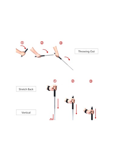 Geeksen Titanyum Çelik Gelişir Savunma Çubuğu 21 İnç - Anti-koroziv, Hızlı Gelişme, Kaymaz Köprü - Kişisel Güvenlik Ve Outdoor Aktivitelere İdeal Gümüş