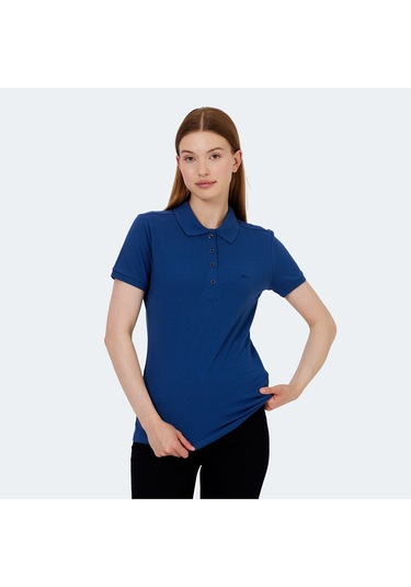 Slazenger VERA I Kadın Polo Yaka Saks Mavi Tişört