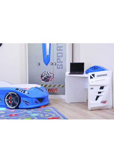 Setaymobilya Arabalı Yatak **Jaguar Arabalı Yatak Mavi ** Full Ledli