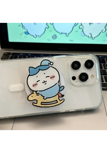 Goldenqian Ins Kore Sevimli Komik Karikatür Magsafe Manyetik Telefon Tutma Tok Standı Iphone 16 S25 Kablosuz Şarj Kutusu Katlanabilir Tutucu E E