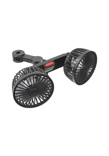 Araba Koltuğu Cing Fan Usb Şarj Çift Kafa Fan Fan Derecesi Rotasyon Ventilasyon Fanı Off-road Araba Kamyonu Otobüs İçin Yaz Boyun Cer