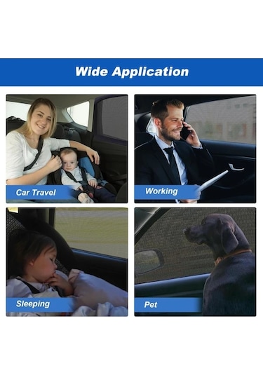 Dashanshop 2 Adet Araç Güneşlik Seti Siyah Evrensel Yolcu Ve Pet Koruma